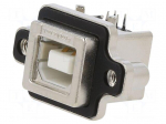 PIN: 4 | for panel mounting | soldering | USB | angled | USB 2.0