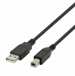 USB-B 2.0 kabelis DELTACO tinkamas spausdintuvams, 3m juodas / USB-230S-K / R00140006