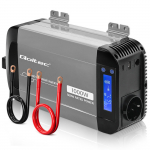 Inverteris su gryna sinusoide | 12V į 230V | 1000/2000W | LCD | USB | USB-C | Suderinamas su LiFe