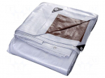 Tarpaulin | L: 8m | Width: 5m | polyetylene | silver-brown | 210g/m2