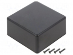 Enclosure: multipurpose | X: 80mm | Y: 80mm | Z: 40mm | TW | ABS | black