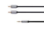 Garso sistemos ir priedai // Garso kabeliai su jungtimis // Kabel wtyk jack 3.5 - 2RCA stereo 1.0m Kruger&Matz