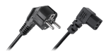 Elektros prekės // Maitinimo prailgintuvų, skirstytuvų ir UK bei USA adapterių rinkinys // Kabel zasilający sieciowy do komputera kątowy 3m