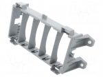 Holder | screw,push-in | polypropylene | grey | Kit: bezel