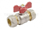 Lodveida ventilis D15 mm, kompresijas pievienojumi Lodveida ventilis ar kompresijas pievienojumiem