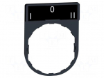 Description label | 22mm | Harmony XB4 | black | plastic | Dim: 30x40mm
