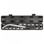 НОВИНКА! Инструменты и электроинструменты Kraftdele // Rankiniai įrankiai ir rankinių įrankių komplektai // Klucz do demontażu napinaczy z wymiennymi końc&oacute;wkami - zestaw 14 szt.