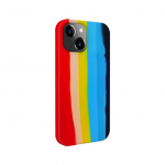 Nugarėlės dėklai Evelatus Apple iPhone 14 Silicone case Multi-Colored Rainbow
