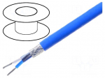 Wire | 1x2x20AWG | stranded | Cu | Insulation: PVC | blue | 152m | CPR: Eca