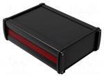Enclosure: with panel | NoVoTronic | X: 157mm | Y: 220mm | Z: 69mm | black