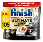 Finish Ultimate Plus Infinity Shine Citrus Indaplovės Tabletės | 105 Tablečių