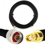 Rangeful SMA Male iki N Male 2m koaksialinis kabelis &mdash; elastinis HF-400-UF (atitinka LMR400 UF UltraFlex) HF400-NM-SM-2