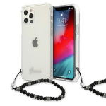Nugarėlės dėklai Guess  Guess GUHCP12MKPSBK iPhone 12/12 Pro 6.1" Transparent hardcase Black Pearl