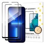 Apsauginiai stiklai Wozinsky  Wozinsky set of 2x super-strong Full Glue full screen tempered glass with Case Friendly frame iPhone 14 Max / 13 Pro Max black