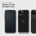 Apsauginiai stiklai Spigen  Spigen ALM Glass FC tempered glass for iPhone 15 Plus - black 2 pcs.