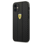Nugarėlės dėklai Ferrari  Ferrari FESNECHCP12SBK iPhone 12 mini 5.4" black/black hardcase On Track PU Carbon