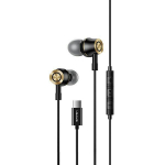 Laidinės ausinės USAMS  USAMS Słuchawki stereo EP-43 metal USB-C czarny/black HSEP4301