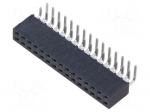 Connector: pin strips | socket | female | PIN: 30 | angled 90&deg; | THT
