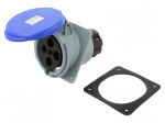 Connector: AC supply 3-phase | socket | female | 63A | 250VAC | IP&S