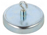 Magnet: permanent | hard ferrite | 280N | 57mm | with hook