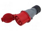 Connector: AC supply 3-phase | plug | female | 32A | 440V | IP&S | IP44