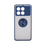 Nugarėlės dėklai iLike Xiaomi Poco X6 Pro Hybrid Case With Ring Dark Blue