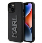 Nugarėlės dėklai Karl Lagerfeld Apple iPhone 15 HC 3D LOGO GLITTER Black