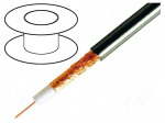 Wire: coaxial | H1000,RG8 | 1x10AWG | wire | Cu | PE | black | 100m | 328ft