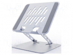 Stand | 10kg | 11&divide;15.6" | silver | aluminium | 240x215x60mm | laptop