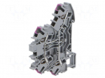 Splice terminal: rail | grey | ways: 4 | terminals: 4