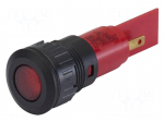 Indicator: LED | flat | red | 24VDC | &Oslash;16.2mm | 17 | connectors | &Oslash;LED: 10mm