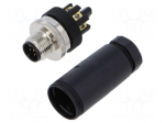Connector: M12 | plug | PIN: 8 | male | 30V | straight | screw terminal