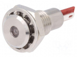 Indicator: LED | flat | 24VDC | Cutout: &Oslash;12.1mm | IP67 | stainless steel