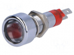 Indicator: LED | flat | 24&divide;28VDC | 24&divide;28VAC | Cutout: &Oslash;8.2mm | IP67