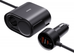 Charger Baseus 1for2 Car 30W Black