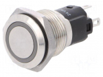 Switch: vandal resistant | Pos: 2 | SPDT | 3A/240VAC | 3A/240VDC | green