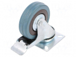 Transport wheel | &Oslash;: 75mm | W: 21mm | H: 100mm | torsional with lock