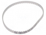 Timing belt | T5 | W: 6mm | H: 2.2mm | Lw: 330mm | Tooth height: 1.2mm