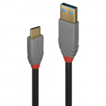 LINDY USB 3.2 Tipo A į C kabelis, 5A PD, Anthra Line 3m