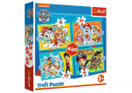 Žaidimų zona | PC | Konsolės | Priedai // Edukaciniai žaislai | Interaktyvūs | Kūrybi&scaron;ki | Meni&scaron;ki // Puzzle - 4w1 (12, 15, 20, 24) - Wesoła ekipa Psiego Patrolu - Psi Patrol - Trefl 34346
