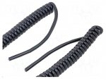 Wire: coiled | UNITRONIC&reg; SPIRAL | 4x0,14mm2 | PUR | black | 250V | 400mm