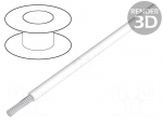 Wire | HookUp Wire Teflon | stranded | Cu | 30AWG | white | PTFE | 600V