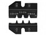 Crimping jaws | crimping D-Sub terminals | Application: KNP.9743