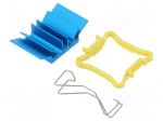 Heatsink: extruded | grilled | BGA | blue | L: 17mm | W: 17mm | H: 7.5mm