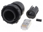 Plug | RJ45 | DC | PIN: 8 | Cat: 6 | shielded | Layout: 8p8c | IP67,IP68 | IDC