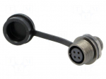 ST12 | socket | female | PIN: 4 | IP67 | 5A | soldering | 200V | 0.75mm2