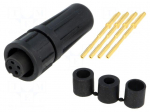 Connector: circular | Series: EN2 | plug | female | soldering | PIN: 4 | 5A