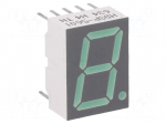 Display: LED | 7-segment | 14.22mm | 0.56" | No.char: 1 | green | anode