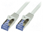 Patch cord | S/FTP | 6a | stranded | Cu | LSZH | grey | 3m | 26AWG