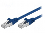Patch cord | F/UTP | 5e | stranded | CCA | PVC | blue | 20m | 26AWG